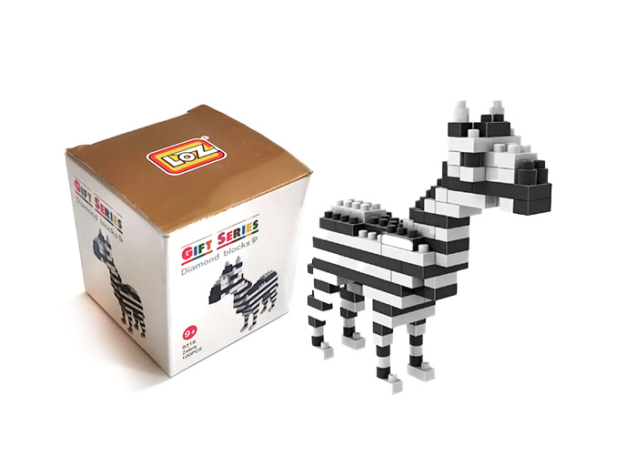 Конструктор пластиковый "Зебра", 100 элементов, бренд LozToys
