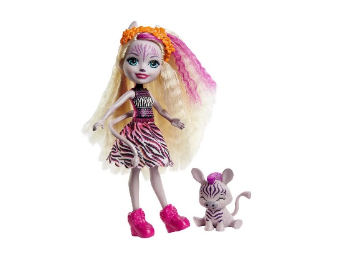 Кукла с питомцем «Enchantimals. Zadie Zebra & Ref», компания Mattel