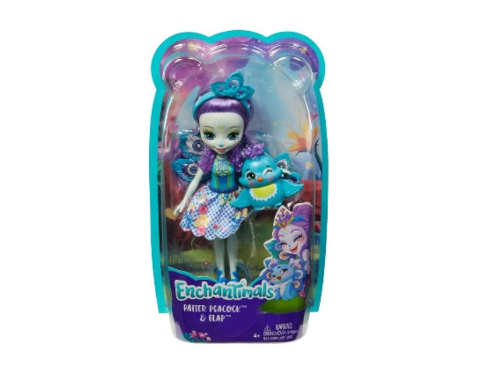 Кукла с питомцем «Enchantimals. Patter Peacock & Flap», компания Mattel 