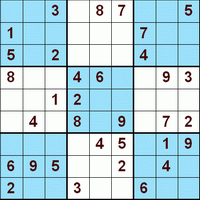 Судоку № 6 (уровень сложности - средний)