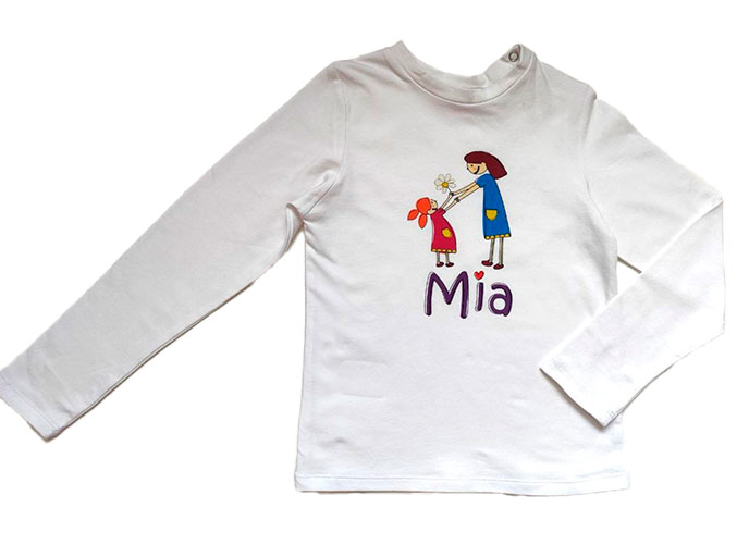 Лонгслив для девочки Mia, вид не на модели