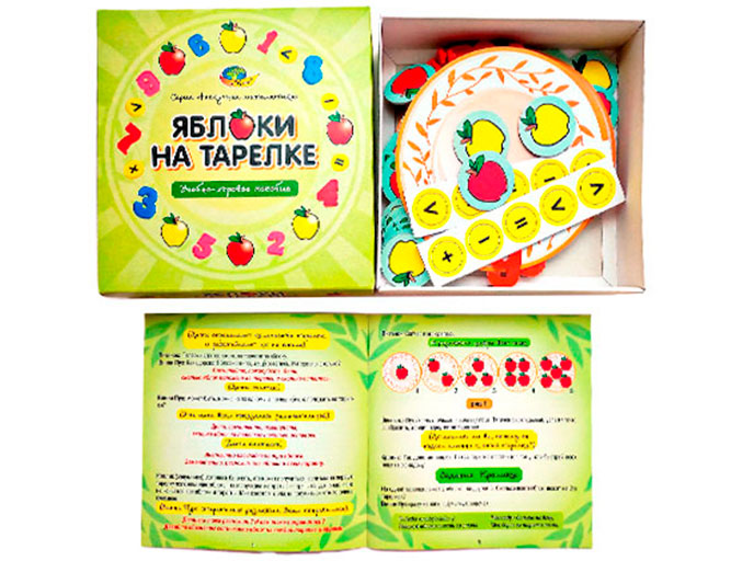 Учебно-игровое пособие «Яблоки на тарелке», комплектация