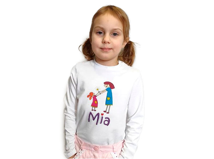Лонгслив для девочки Mia, общий вид