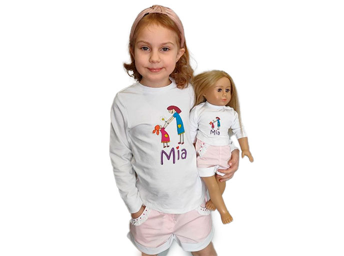 Лонгслив для куклы, бренд Mia, на моделях